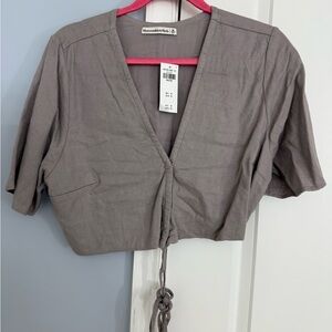 Abercrombie & Fitch Taupe Blouse